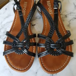 Women Report Garam Black Laced Sandal